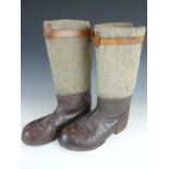 A pair of Second World War German cold weather felt boots