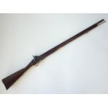 A variant Pattern 1839 musket, having 36" 12-bore barrel, the lock stamped with the Imperial crown