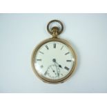 An Edwardian 9ct gold open-faced pocket watch