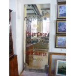 A large early 20th Century Mitchell's Prize Crop Cigarettes advertising mirror, 209 cm x 81 cm