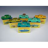 Six assorted Lesney Matchbox 1-75 Series die-cast vehicles, comprising; No.20 Taxi-Cab, No.31