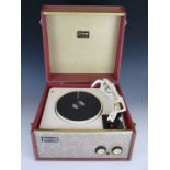 A 1960s Dansette Tempo portable record player