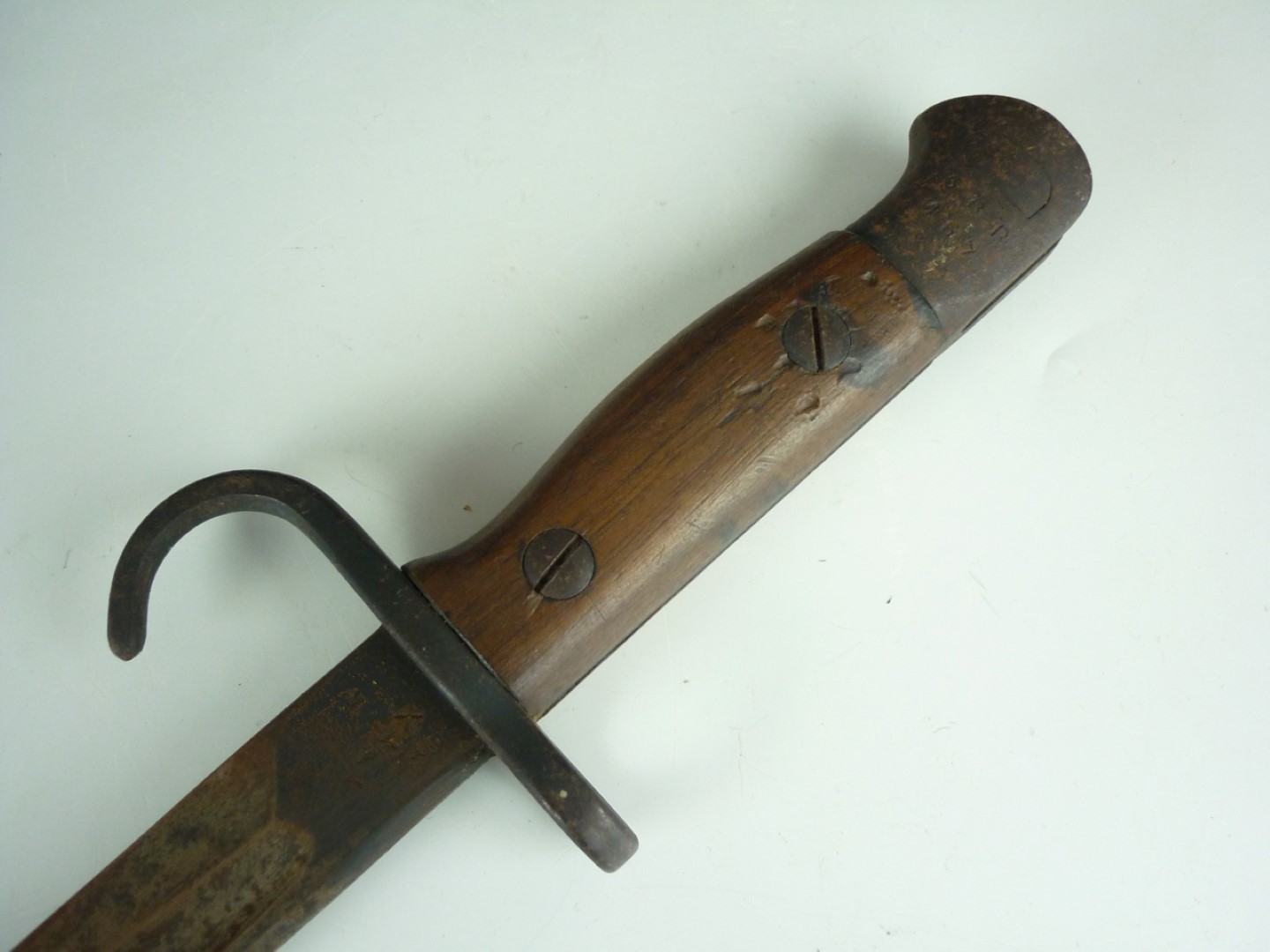 A British Pattern 1907 bayonet with hooked quillon, unit marked to 5th Battalion Border Regiment, - Image 3 of 3