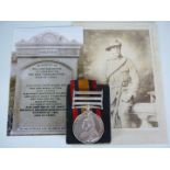 A Queen's South Africa Medal with Transvaal, Orange Free State and Cape Colony clasps to 3878 Pte