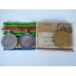 A British War and Allied Victory Medal pair to 33762 Pte J Gartshore, HLI, with issue carton and