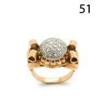 Gold and diamonds ring