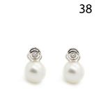 White gold, diamond and Australian pearl earrings