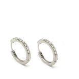 White gold and diamonds earringsPendientes criolla en oro blanco con brillantes engastados en