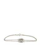 White gold and diamonds braceletPulsera en oro blanco con motivo central diseño logo de Chanel y