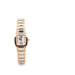 Steel, pink gold plated and mother of pearl Seiko wristwatch Reloj Seiko de pulsera para señora.