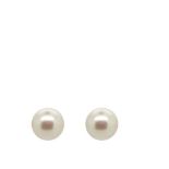 Gold and pearl earrings Pendientes dormilona en oro con perla cultivada de 8 mm.  Starting Price: €