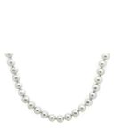 White gold and pearls necklace Collar de perlas grises cultivadas de 10,5 mm con cierre en oro