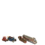 Four models: two locomotives and two cars. Japan and Germany. Lote de dos locomotoras y dos