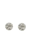 White gold and diamonds earrings Pendientes rosetón en oro blanco con brillantes engastados en