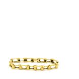 Gold bracelet. Pulsera articulada en oro con eslabones calados. Peso: 43,7 cm. Long.: 20 cm.,