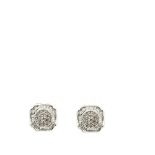 White gold and diamonds earrings Pendientes en oro blanco con centro de diamantes talla brillante