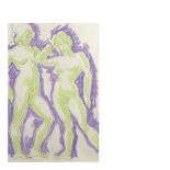 Female nudes. Mixed media on paper Lluis Flotats Canals (Barcelona , 1917-1987) Desnudos