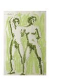 Female nudes. Mixed media on paper Lluis Flotats Canals (Barcelona , 1917-1987) Desnudos