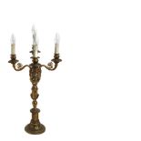 Empire style bronze lamp. Lámpara diseño candelabro de cinco luces estilo Imperio en bronce con