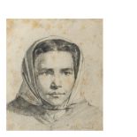 Woman with scarf. Pencil drawing on paper Antoni Vila Arrufat (Sabadell, 1896-Barcelona, 1989) Mujer