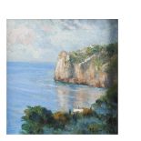 Seascape. Oil on panel Miguel Forteza Forteza (Palma de Mallorca, 1881-1969) Paisaje costero. Óleo