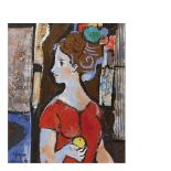 Woman with fruit. Oil and collage on canvas Miquel Torner de Semir (Santa Pau, Girona, 1938) Mujer