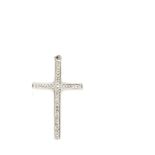 White gold and diamonds cross pendant Colgante diseño cruz en oro blanco con centro de brillantes