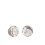 Moneda griega en plata ´´Dracma`` de Apolonia. Pontica, Tracia, 360-300 a.C.  Greek silver coin.