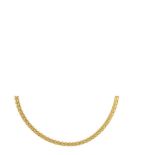 Gargantilla semirrígida diseño trenzado en oro mate. Long.: 40 cm.   Gold choker  Start Price: €700