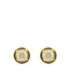 Pendientes dormilona en oro con brillante engastado en garras. Peso brillantes: 1,25 ct. aprox.