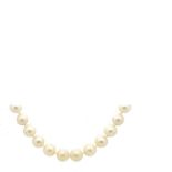 Collar de perlas Australianas en degradé de 10 - 12 mm. con cierre reasa en oro. Long.: 53 cm.