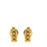 Pendientes ibicencos media criolla en oro. Cierre de clip.    Gold earrings  Start Price: €250