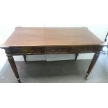 3 Drawer mahogany hall table