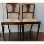 Pair of mahogany bedroom chairs