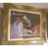 Religious picture in gold frame