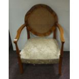 Pair of bergiere armchairs