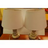 Pair of white table lamps