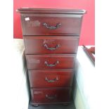 Mahogany 5 drawer tallboy