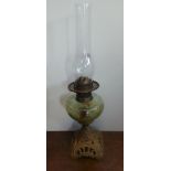 Metal base oil lamp