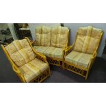 Cane 2 seater couch and 2 chairs