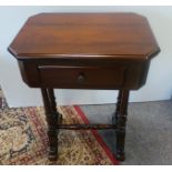 Reproduction mahogany 1 drawer occasional table