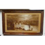 Victorian oak framed print