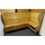 Pine corner seated unit (1 drawing missing)