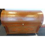 Large inlaid storage trunk