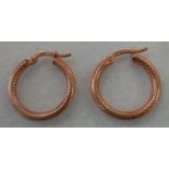 9ct rose gold ear rings