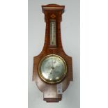 Inlaid mahogany barometer