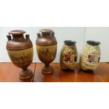 Lot of 2x pairs of oriental vases