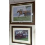 Lot of 2x framed racing prints