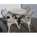 Cast iron table and 4chairs