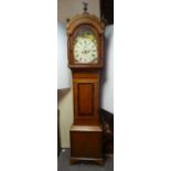 Oak case grandfather clock